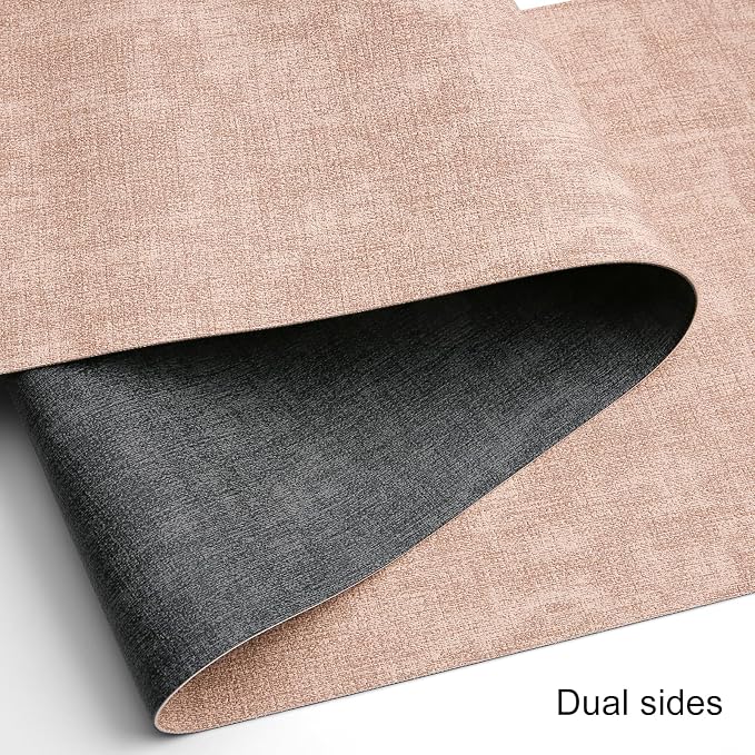 Table Runners 94 Inch Long, Dual-Sided Faux Leather Table Runner | Waterproof - Image 2