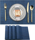 SLKQG Navy Blue Placemats Set of 4 by SLKQG