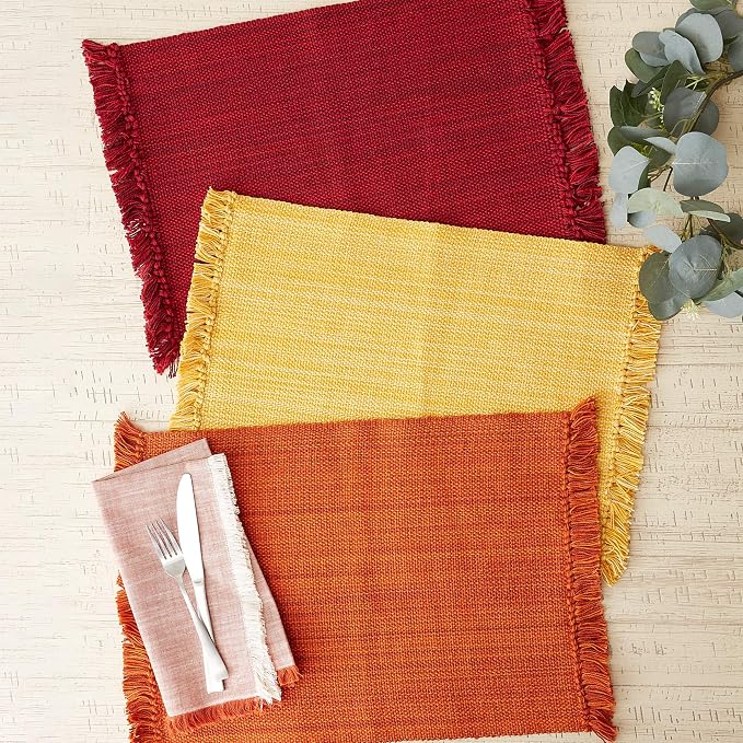 DII Variegated Tabletop Collection, Placemat Set3x19, 6 Piece - Image 4