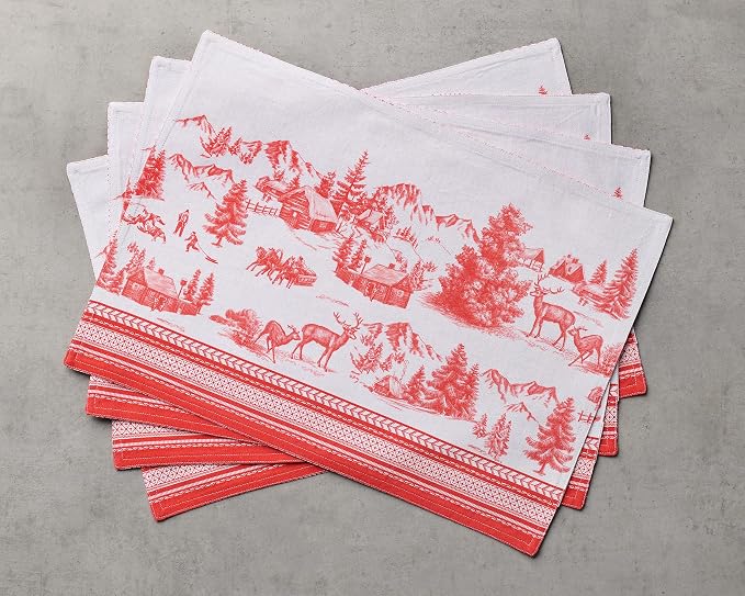 Maison d' Hermine Placemats Set of 4 Reusable 100% Cotton | Cloth Place Mats - Image 9