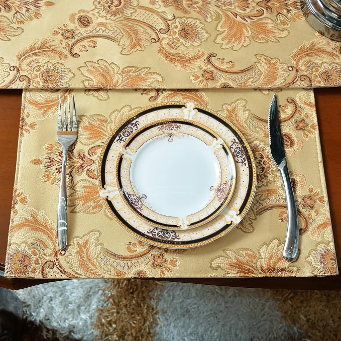 Luxury Dinner Placemats Set of 6, Washable Indoor Decoration - Image 3