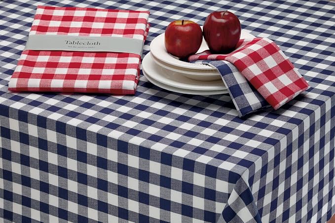 DII Checkered Tabletop Collection 100% Cotton, Machine Washable, Tablecloth - Image 10