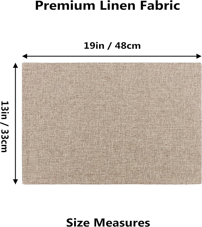 Home Brilliant Linen Placemats Set of 4 Heat Resistant Dining Table Cloth Place - Image 6