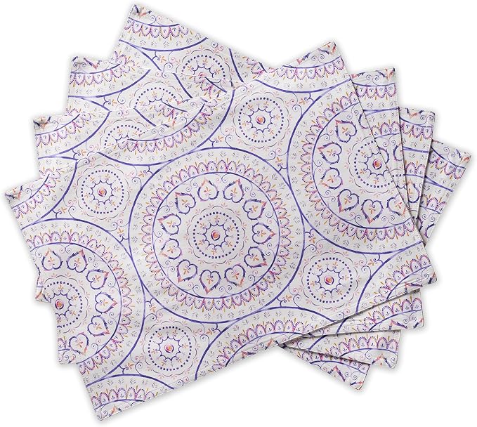 Maison d' Hermine Placemats Set of 4 Reusable 100% Cotton | Cloth Place Mats by MaisondHermine