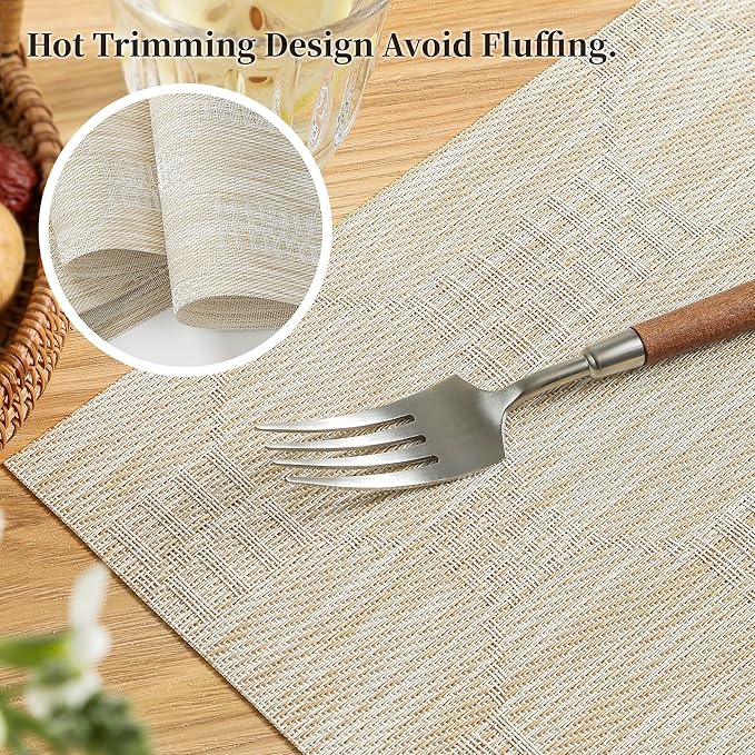 Leetaltree Wheat Placemats Set of 8 - Image 3
