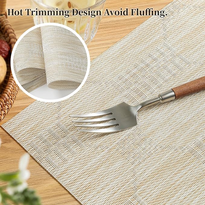 Leetaltree Wheat Placemats Set of 12 - Image 3