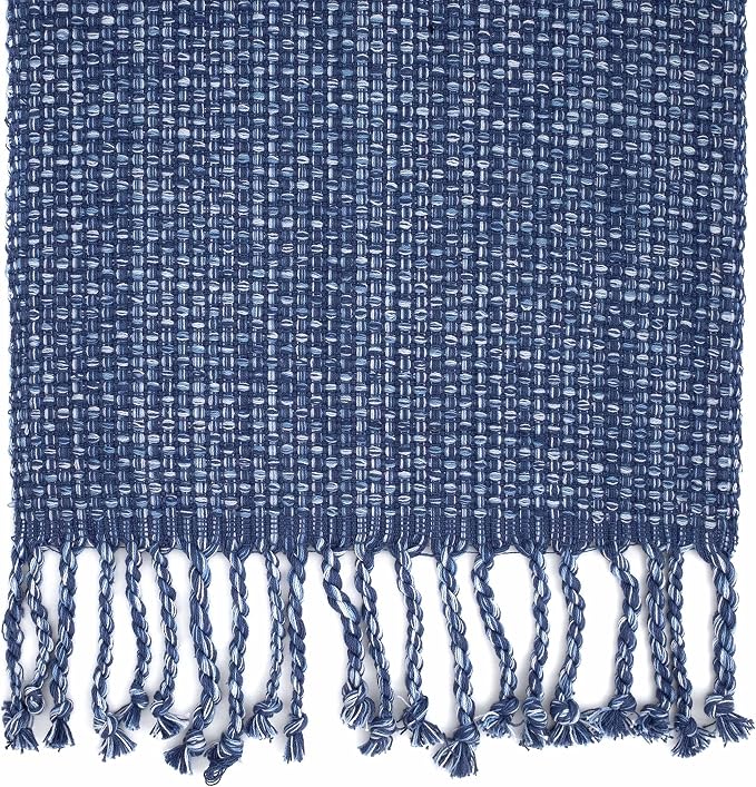 100% Cotton Table Runner for Dining Room Tables Rectangle Two Tone Woven Fabric - Image 2