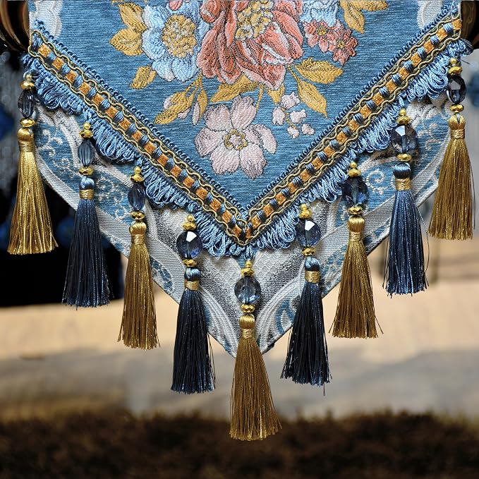 Extra Luxury Velvet Blue Table Runner 120 Inches Long - Image 5