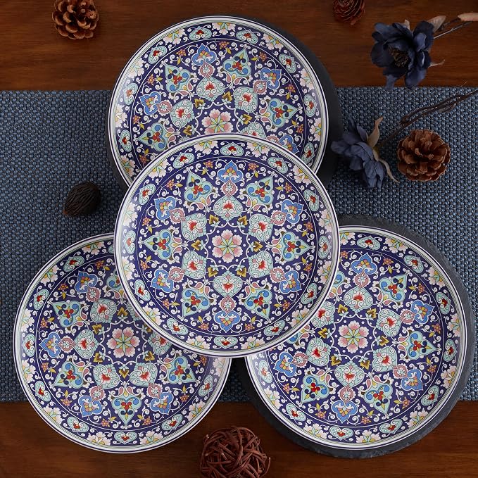 Bico Mandala Kaleidoscope Salad Plates Set of 4, 8.75 Inch Ceramic Dessert - Image 4