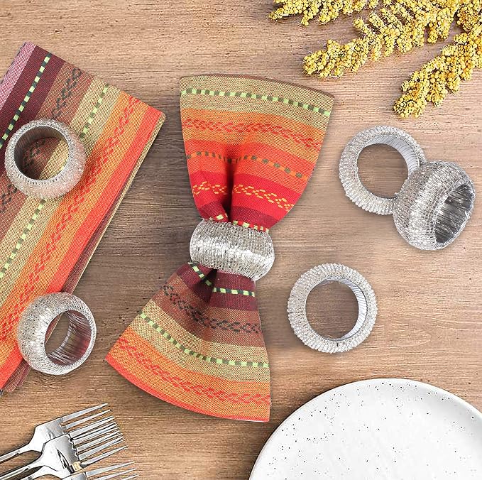 Lightnpro Beaded Napkin Ring Set of 12 - Image 3