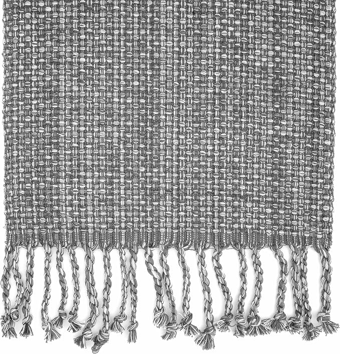 100% Cotton Table Runner for Dining Room Tables Rectangle Two Tone Woven Fabric - Image 2