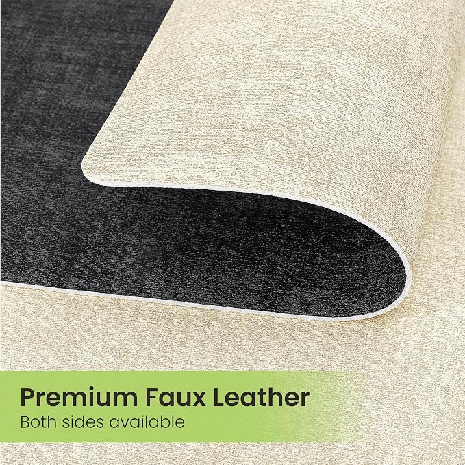 Fyvva Placemats Set of 6 Wipeable Reversible Faux Leather - Image 4