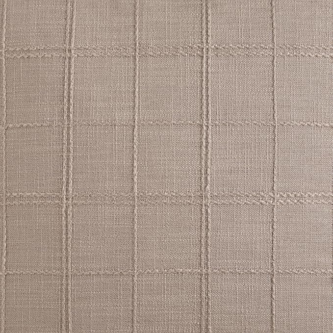 Linen Checked Farmhouse Table Runner, 13x108 Inches Taupe | Raised Grid Design - Image 6
