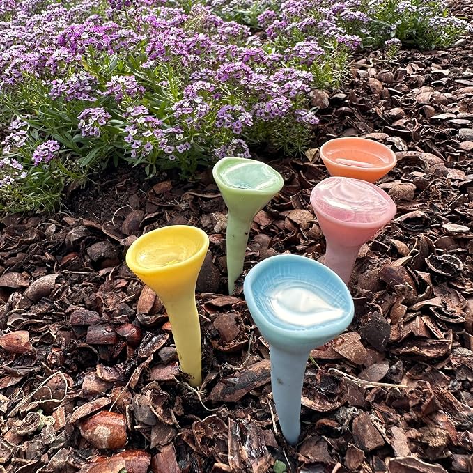 5 Pack, Bee Watering Station, 100% Handmade from Porcelain, Bee and Butterfly - Image 7
