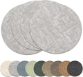 13" Round Placemats Set of 4, Reversible Faux Leather Heat Resistant Table Mats by NCUE