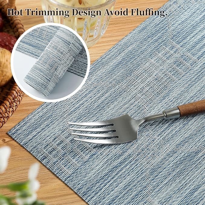 Leetaltree Alice Blue Placemats Set of 6 - Image 3