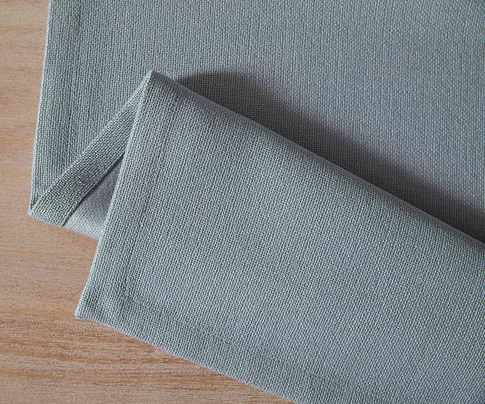 Burlap Style Farmhouse Table Runner, 14x60 Inches Light Dusty Blue | Thick - Image 7