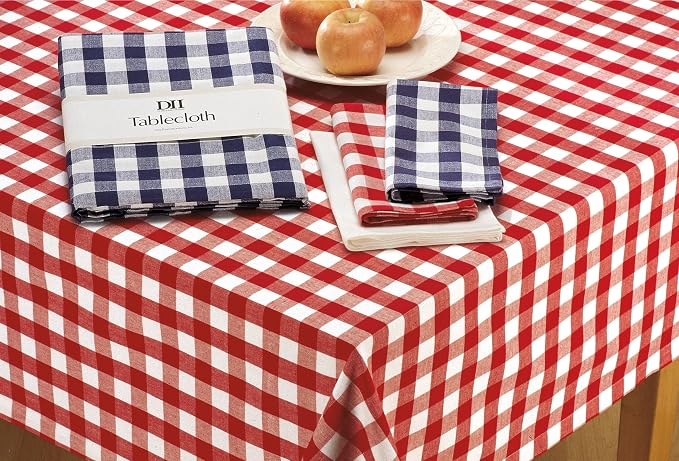 DII Checkered Tabletop Collection 100% Cotton, Machine Washable, Tablecloth - Image 12