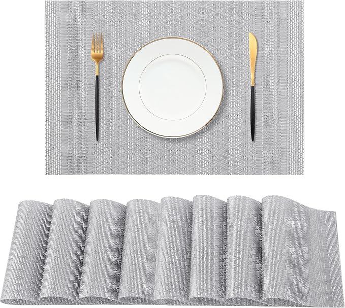 Leetaltree Lunar Grey Placemats Set of 8 by Leetaltree-ArtatEveryTable