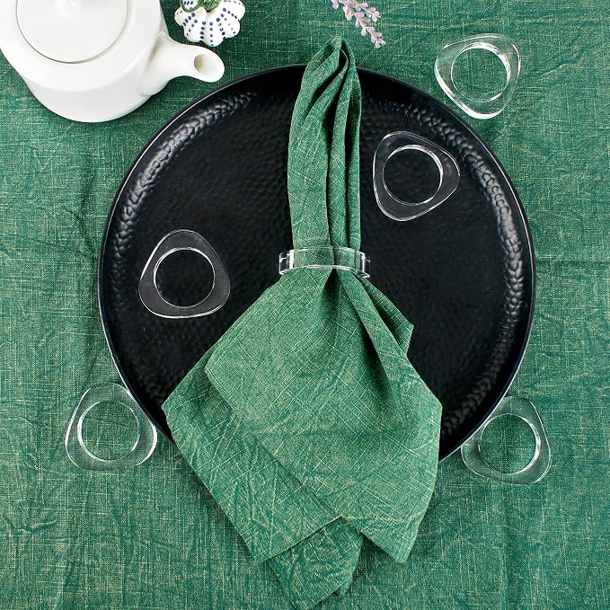 Clear Acrylic Napkin Rings Set of 12 - Image 7