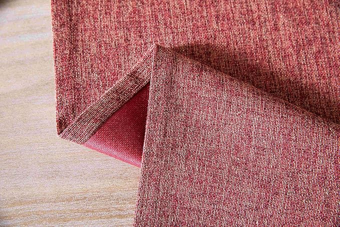 Burlap Style Farmhouse Table Runner, 14x48 Inches Red | Thick Durable Fabric - Image 7