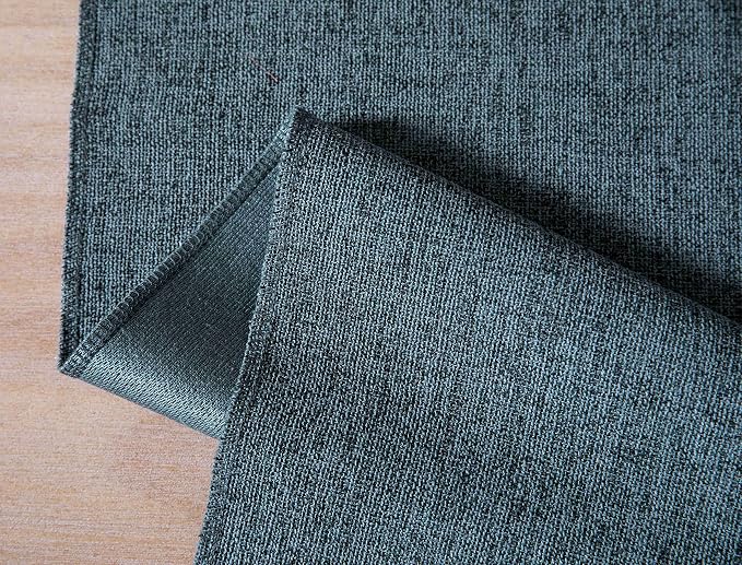 Blue Table Runners 108 Inches Long, Burlap Linen Style Rustic Farmhouse Table - Image 7