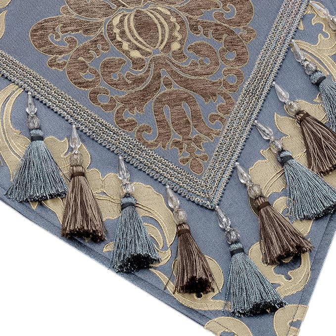 Loom and Mill Luxury Damask Table Runner 108 Inches Long, 13x108 in - Image 5