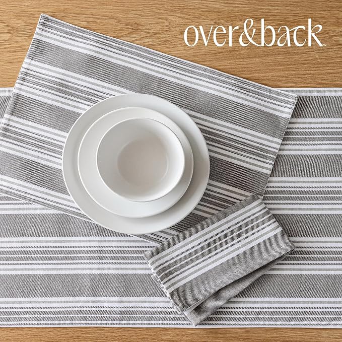 Over&Back 18x108 Woven Striped Table Runner - Image 8