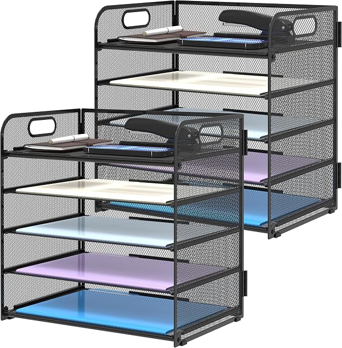 2 Pack 5-Tier Desk Organizer by SUPEASY
