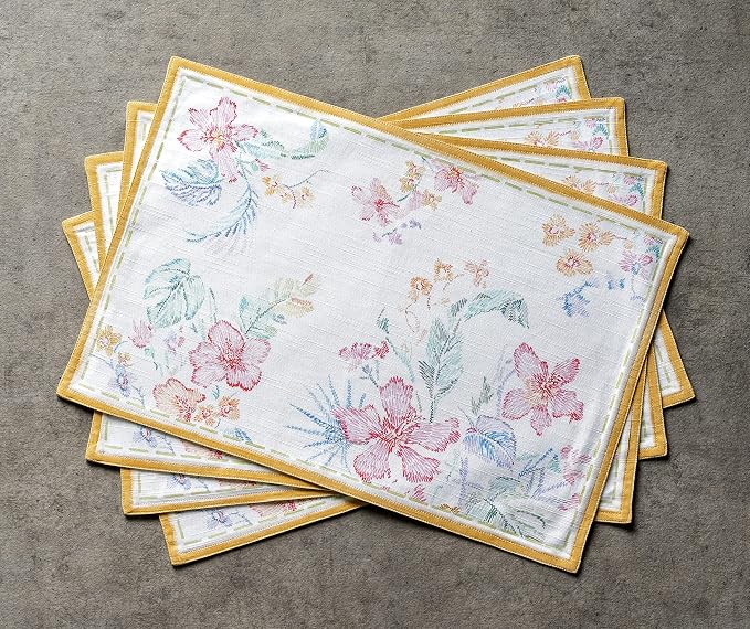 Maison d' Hermine Placemats Set of 4 Reusable 100% Cotton | Cloth Place Mats - Image 9