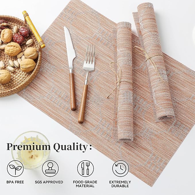 Leetaltree Coral Placemats Set of 6 - Image 2