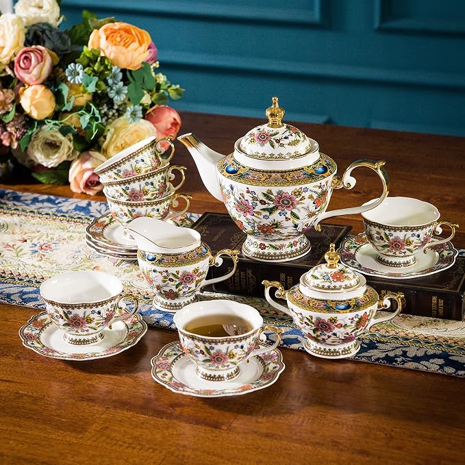 ACMLIFE Tea Set for Adults, Bone China Tea Set - Image 2