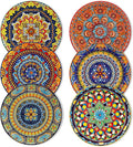 vancasso Colorful Dessert Plates Set of 6, 8.5 Inch Ceramic Salad Plates | Boho by vancasso