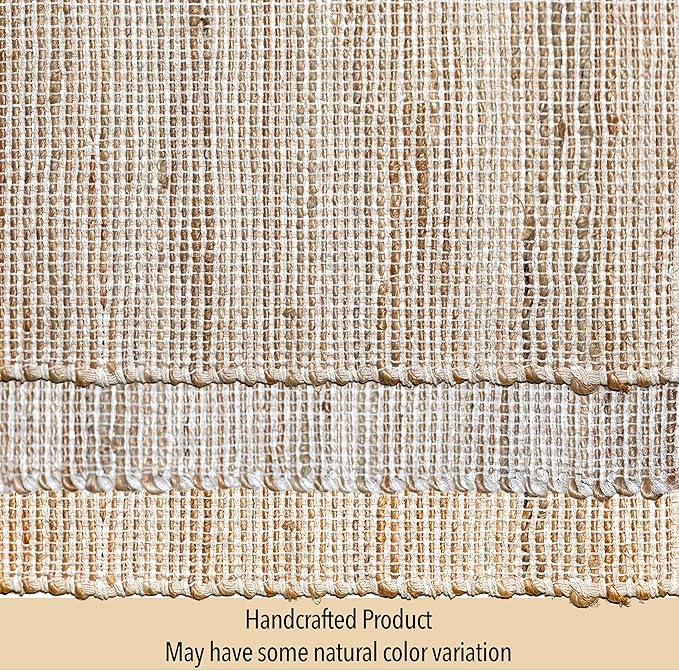 Natural Jute and Ivory Placemats, 13x19 Inch Dining Table Placemats - Image 6