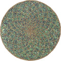 Round Beaded Placemat 13 Inch, Handmade Glass Bead Charger Plate Mat by CLEENTABLE