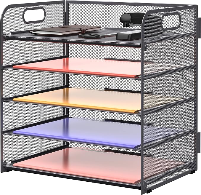 5 Trays Paper Organizer Letter Tray by SUPEASY