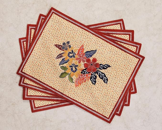 Maison d' Hermine Placemats Set of 4 Reusable 100% Cotton | Cloth Place Mats - Image 9