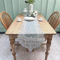 Elegant Vintage Lace Table Runner 72 inches Long Grey Silver by ElegantVintageTableRunner