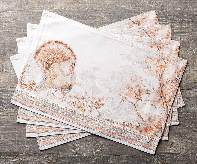Maison d' Hermine Placemats Set of 4 Reusable 100% Cotton | Cloth Place Mats - Image 9