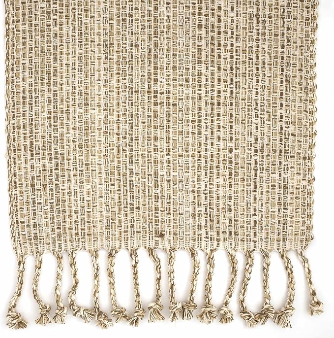 100% Cotton Table Runner for Dining Room Tables Rectangle Two Tone Woven Fabric - Image 3