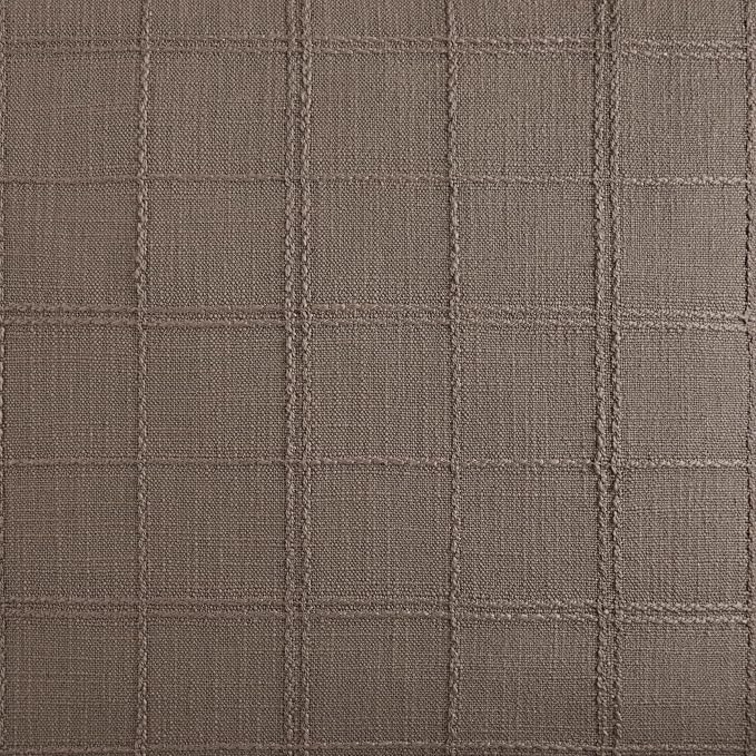 Linen Checked Farmhouse Table Runner, 13x48 Inches Cocoa Brown | Raised Grid - Image 6