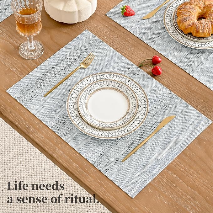 Leetaltree LightSteel Blue Placemats Set of 12 - Image 4